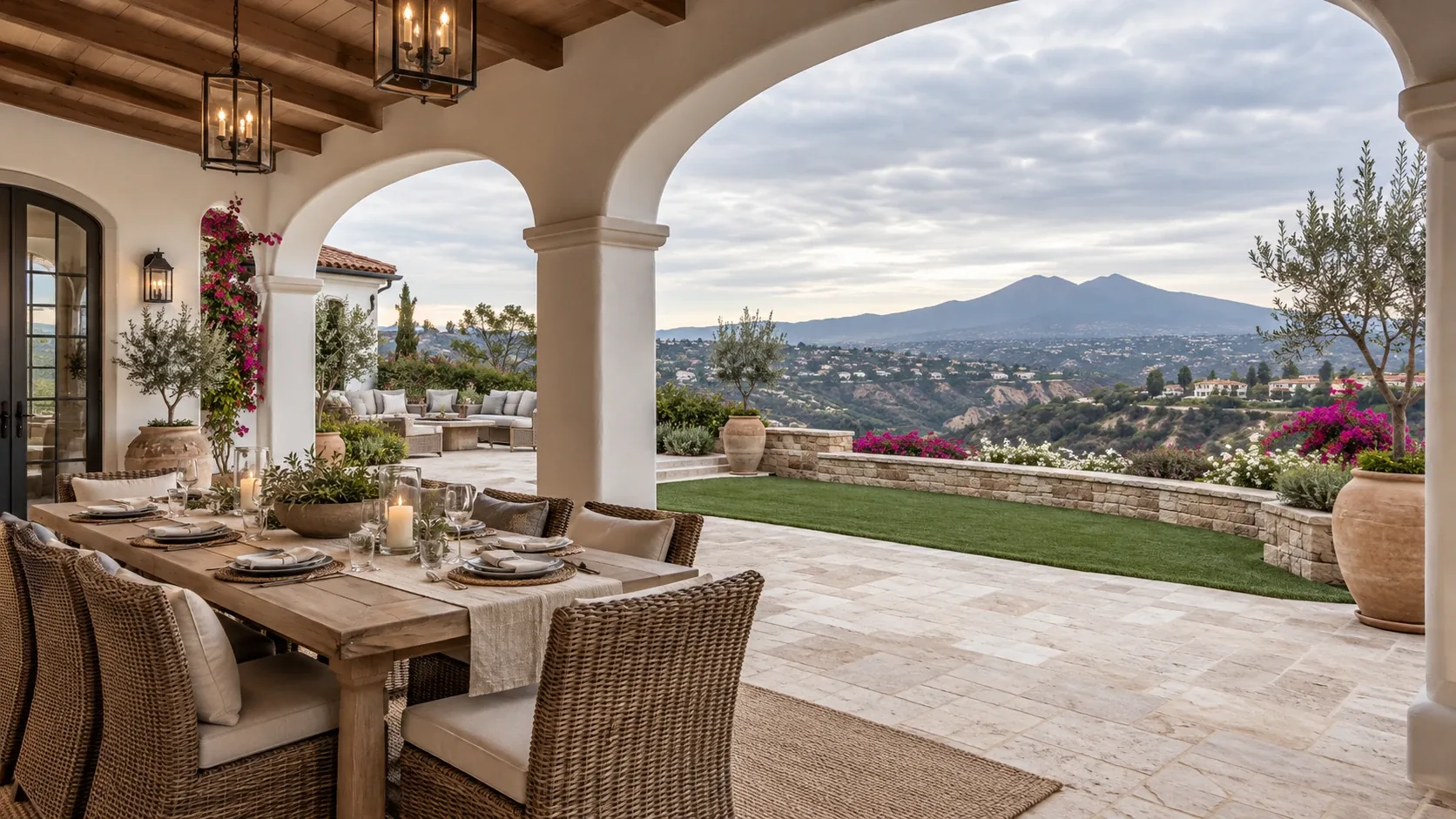 A finished backyard in South Orange County